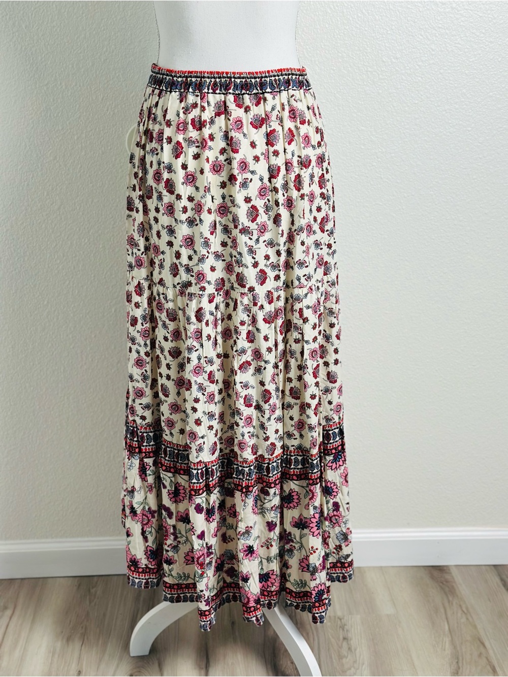 Free People Raga Hiroka Maxi Tiered Bohemian Skirt Size Medium - Picture 5 of 12